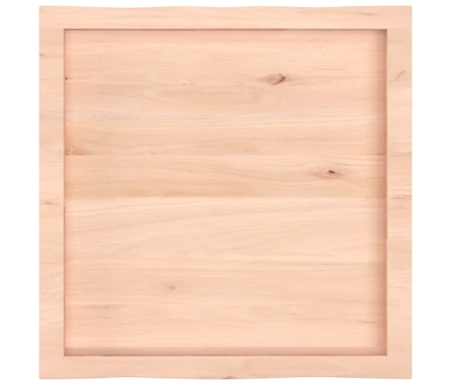 Tablero de mesa madera maciza borde natural 60x60x(2-4) cm