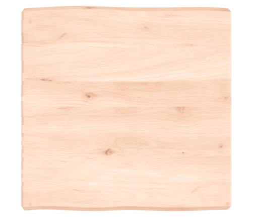 Tablero de mesa madera maciza borde natural 60x60x(2-6) cm