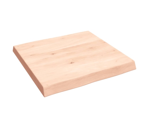 Tablero de mesa madera maciza borde natural 60x60x(2-6) cm