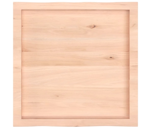 Tablero de mesa madera maciza borde natural 60x60x(2-6) cm