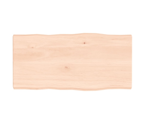 Tablero de mesa madera maciza borde natural 80x40x(2-4) cm