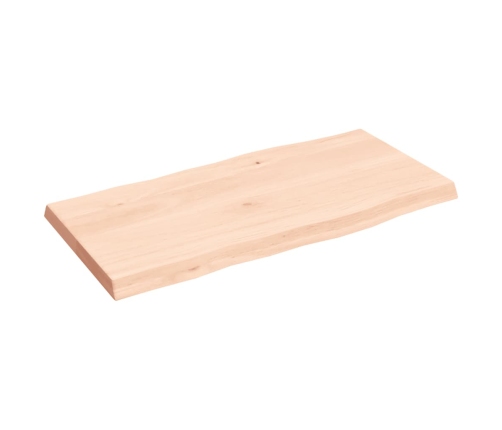 Tablero de mesa madera maciza borde natural 80x40x(2-4) cm