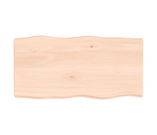 Tablero de mesa madera maciza borde natural 80x40x(2-6) cm