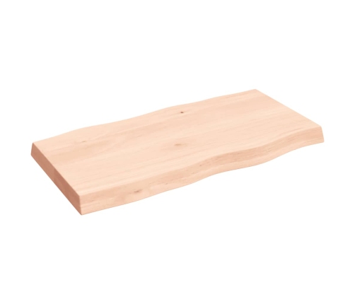 Tablero de mesa madera maciza borde natural 80x40x(2-6) cm