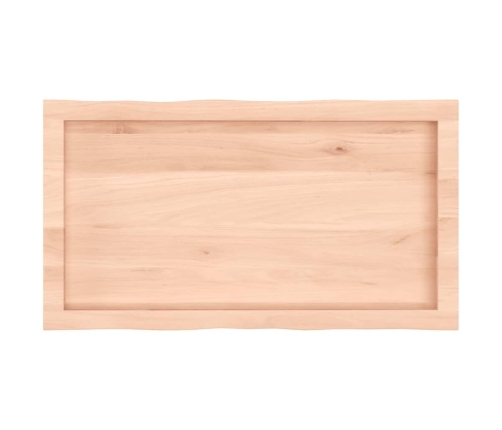 Tablero de mesa madera maciza borde natural 80x40x(2-6) cm