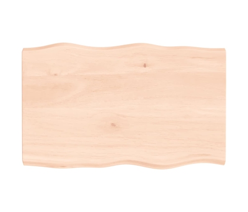 Tablero de mesa madera maciza borde natural 80x50x(2-4) cm