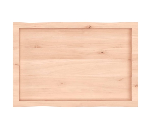 Tablero de mesa madera maciza borde natural 80x50x(2-4) cm