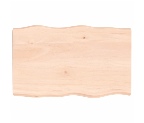 Tablero de mesa madera maciza borde natural 80x50x(2-6) cm