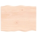 Tablero de mesa madera maciza roble borde natural 80x60x2 cm