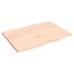 Tablero de mesa madera maciza roble borde natural 80x60x2 cm