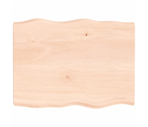 Tablero de mesa madera maciza borde natural 80x60x(2-4) cm