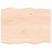 Tablero de mesa madera maciza borde natural 80x60x(2-4) cm