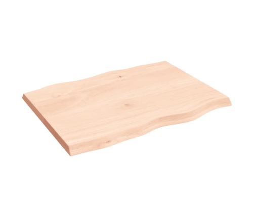 Tablero de mesa madera maciza borde natural 80x60x(2-4) cm