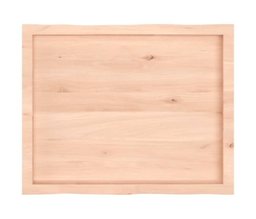 Tablero de mesa madera maciza borde natural 80x60x(2-4) cm