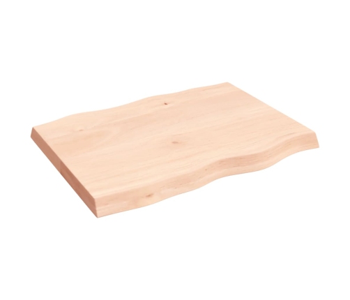 Tablero de mesa madera maciza borde natural 80x60x(2-6) cm