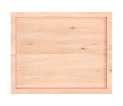 Tablero de mesa madera maciza borde natural 80x60x(2-6) cm