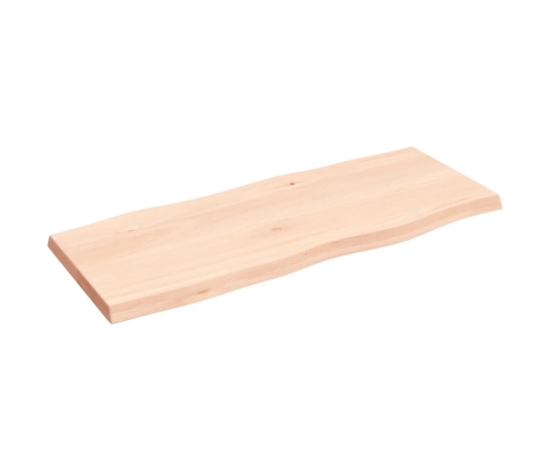 Tablero de mesa madera maciza borde natural 100x40x(2-4) cm