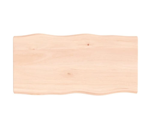 Tablero de mesa madera maciza borde natural 100x50x(2-4) cm