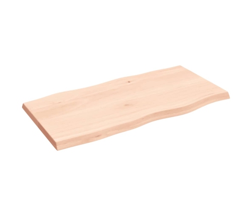 Tablero de mesa madera maciza borde natural 100x50x(2-4) cm