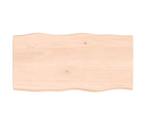 Tablero de mesa madera maciza borde natural 100x50x(2-6) cm