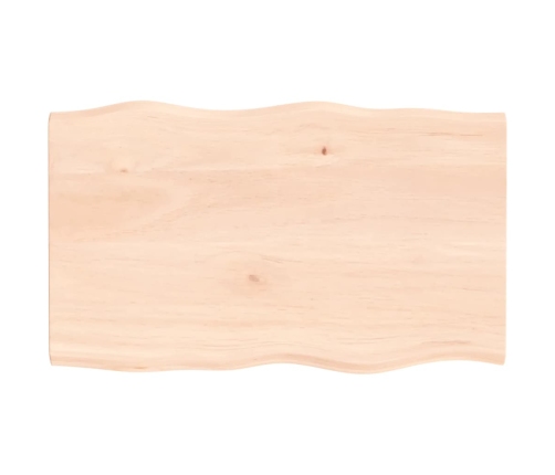 Tablero de mesa madera maciza roble borde natural 100x60x2 cm