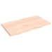 Tablero de mesa madera maciza roble borde natural 100x60x2 cm