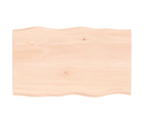 Tablero de mesa madera maciza borde natural 100x60x(2-4) cm