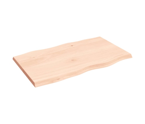 Tablero de mesa madera maciza borde natural 100x60x(2-4) cm