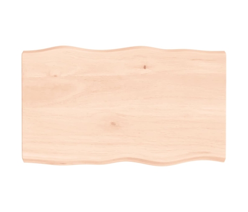 Tablero de mesa madera maciza borde natural 100x60x(2-6) cm