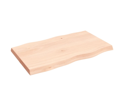 Tablero de mesa madera maciza borde natural 100x60x(2-6) cm