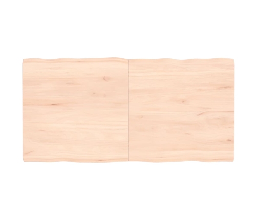 Tablero de mesa madera maciza borde natural 120x60x(2-4) cm