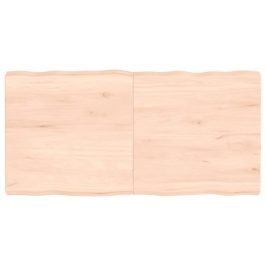 Tablero de mesa madera maciza borde natural 120x60x(2-6) cm