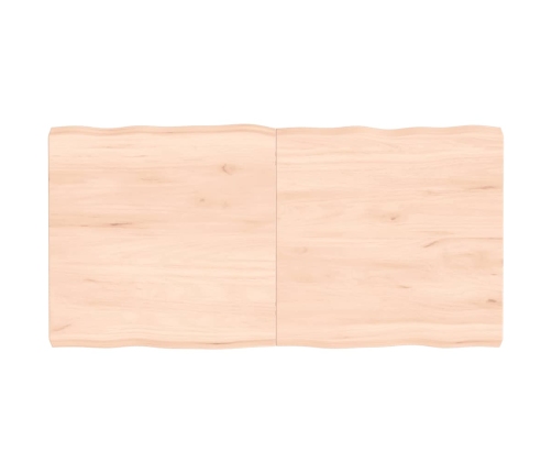 Tablero de mesa madera maciza borde natural 120x60x(2-6) cm