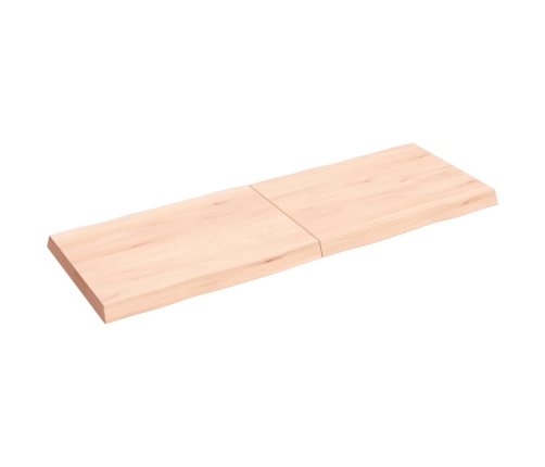 Tablero de mesa madera maciza borde natural 140x50x(2-6) cm