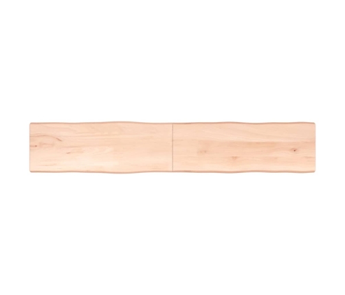 Tablero de mesa madera maciza borde natural 220x40x(2-4) cm