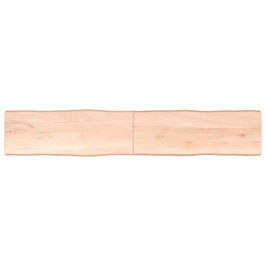 Tablero de mesa madera maciza borde natural 220x40x(2-6) cm