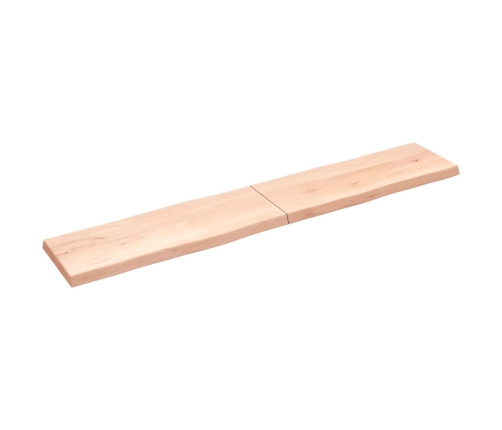 Tablero de mesa madera maciza borde natural 220x40x(2-6) cm