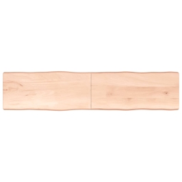 Tablero de mesa madera maciza borde natural 220x50x(2-6) cm