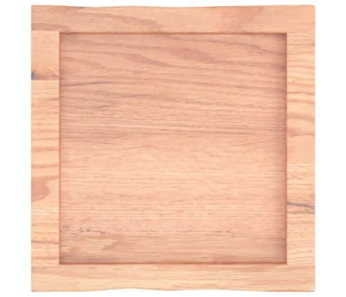 Tablero mesa madera tratada borde natural marrón 40x40x(2-4) cm