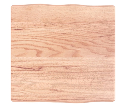 Tablero mesa madera tratada borde natural marrón 40x40x(2-6) cm