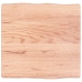 Tablero mesa madera tratada borde natural marrón 40x40x(2-6) cm