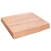 Tablero mesa madera tratada borde natural marrón 40x40x(2-6) cm