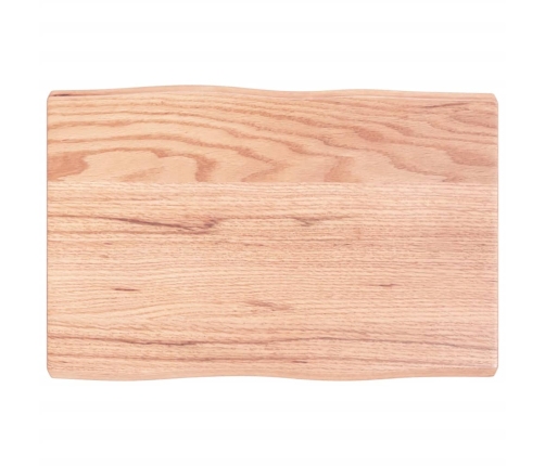 Tablero mesa madera tratada borde natural marrón 60x40x(2-4) cm