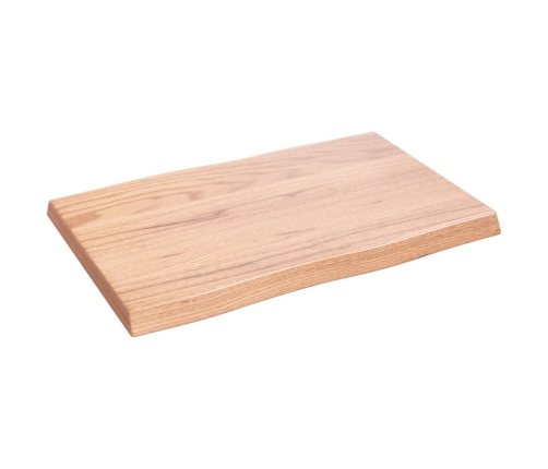 Tablero mesa madera tratada borde natural marrón 60x40x(2-4) cm