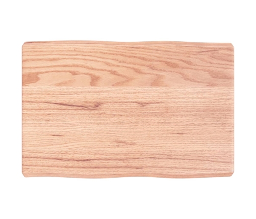 Tablero mesa madera tratada borde natural marrón 60x40x(2-6) cm