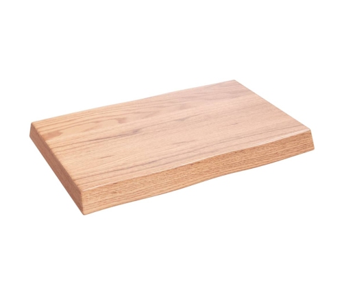 Tablero mesa madera tratada borde natural marrón 60x40x(2-6) cm