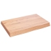 Tablero mesa madera tratada borde natural marrón 60x40x(2-6) cm