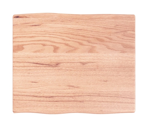 Tablero mesa madera tratada roble borde natural 60x50x2 cm