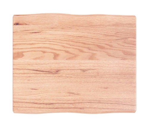 Tablero mesa madera tratada borde natural marrón 60x50x(2-4) cm