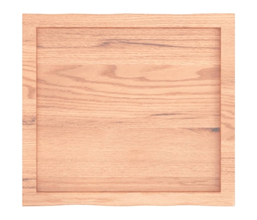 Tablero mesa madera tratada borde natural marrón 60x50x(2-4) cm